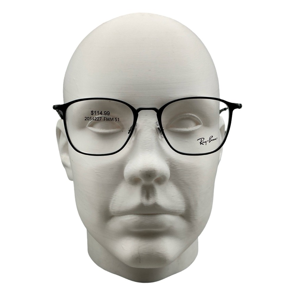 Ray-Ban RB6466 2904 Black Square Eyeglasses Frames 51-19-145 Metal Mens Womens